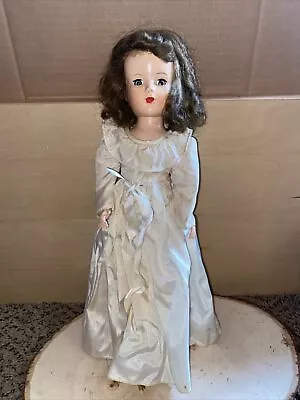 1940’s “Made In USA” 14 Inch Hard Plastic Doll With Seams. Sleepy Eyes. Posable. • $89.95