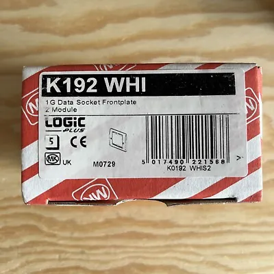 MK K192 WHI Data Socket Front Plate Box Of 5 • £4.50