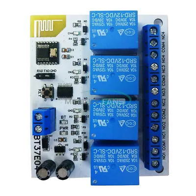 4-Channels BT37E04 Bluetooth Relay Switch Module DC 5V 12V For IOS Android • $17.86