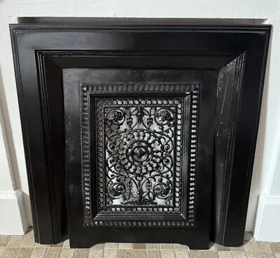  victorian Cast Iron Fireplace  surround With Summer Cover • $450