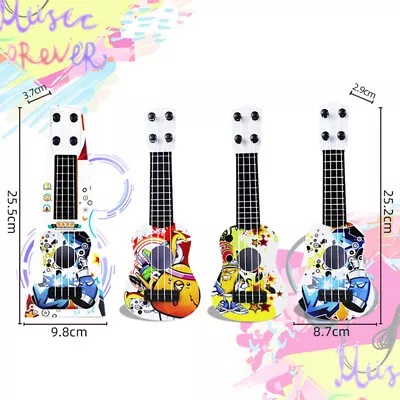 Wood Ukulele Hawaiian 4 String Ukelele For Kids Children Toy Beginner Gift NEW • $8.06