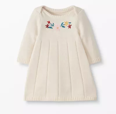 Hanna Andersson Baby Storyteller Sweater Dress In Ecru Size 2 US 80/90 Cm NWT • $34.99