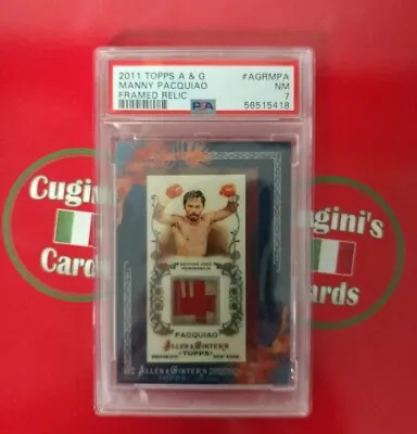 $349 • Buy 2011 Topps Allen Ginter MANNY PACQUIAO Framed Relic PSA 7