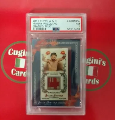 2011 Topps Allen Ginter MANNY PACQUIAO Framed Relic PSA 7 • $349