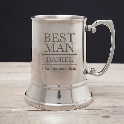 Personalised Tankards For Male Wedding Favours Thank You Gifts Presents Idea Men • £18.99