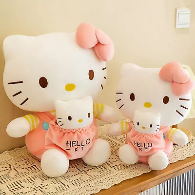 Sanrio Hello Kitty Anime Cartoon Cute Stuffed Toy Mother And Baby Throw Pillow • $36.85