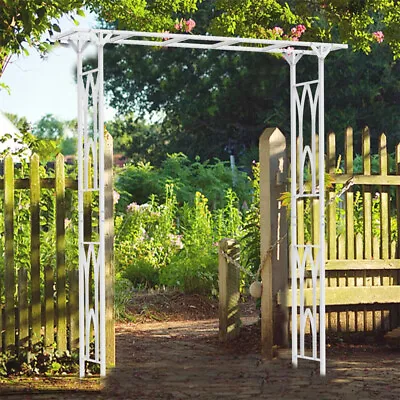 Extra Large Metal Garden Arch Wedding Arch Stand Plant Climbing Arbor Decorative • £57.94