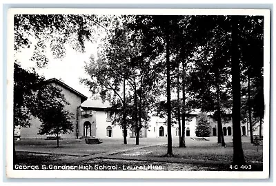 Laurel Mississippi MS Postcard RPPC Photo George S. Gardner High School 1953 • $29.95