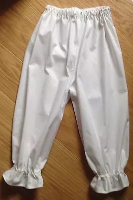 Handmade Victorian Style Bloomers White Underwear Pants Capris Costume Size4-30 • £20.33