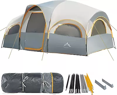 Gohimal 8 Person Tent For Camping Waterproof Windproof Family Tent With Rain • $197.32