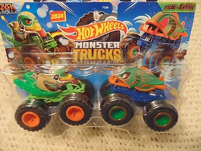 DUCK N ROLL & PIRAN-AHHHH 2 Pack 2024 Hot Wheels Monster Trucks • $11.99