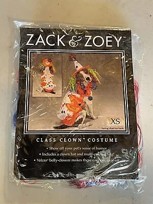 Zack And Zoey CLASS CLOWN Pet  Dog Halloween Costume - XS S M L XL • $10.59