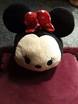 Disney Tsum Tsum Large Minnie Mouse Plush Toy-Cushion/pillow 13  33cm • £8.99