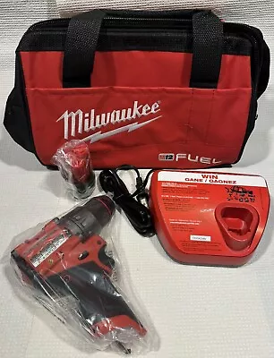 Milwaukee 3404-20 FUEL Hammer Drill With Batt Charger Tool Bag Kit BRAND NEW • $99.99