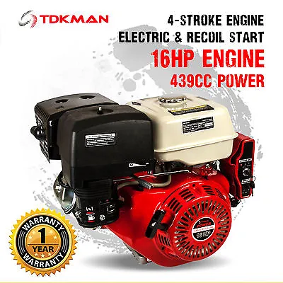16HP Petrol Stationary Engine Motor 4-Stroke OHV Horizontal Shaft 13HP Replace • $449
