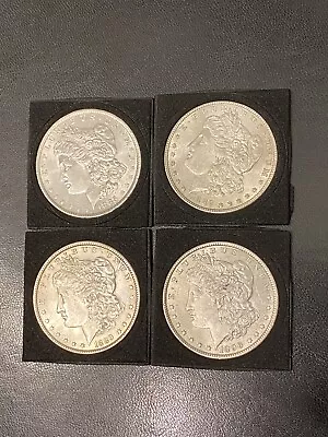 Lot Of 4 Morgan Silver Dollars 1885o 1887 1889 And 1896 NOT CULLS.  MS GRADE • $185