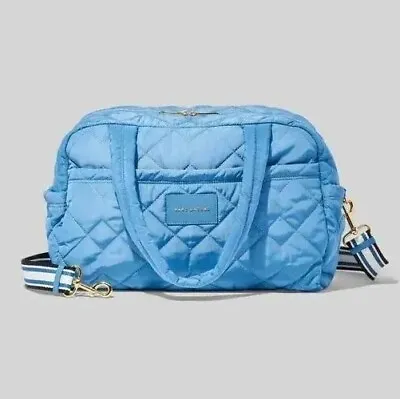 Marc Jacobs Quilted Nylon Medium Weekender Travel Bag Blue Heaven ML236983 • $114.95