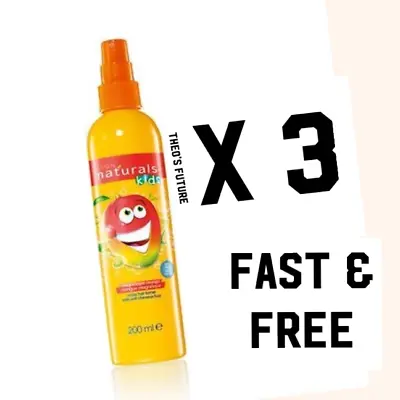 Avon Naturals Hair Detangling Spray Kids Magnificent Mango 3 X 200ml Detangle • £8.95