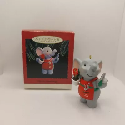 1993 BIG ON GARDENING Hallmark Keepsake Christmas Ornament - Elephant • $10.99