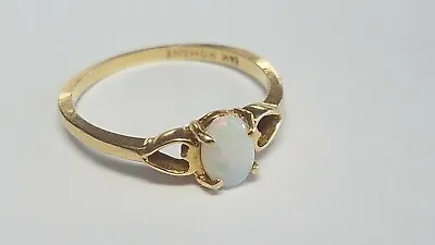 Vintage Solid 14k Gold Natural  Opal  Ring Size 5.75 • $249