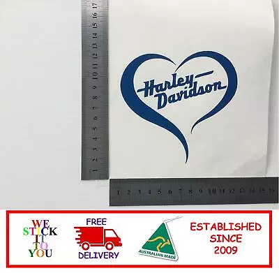 Love Heart Harley Davidson Bumper Sticker Vinyl Decal Window Laptop  Bike. • $6.50