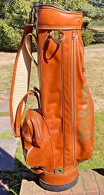 Vintage Wilson Light Brown Leather Golf Bag • $69.99