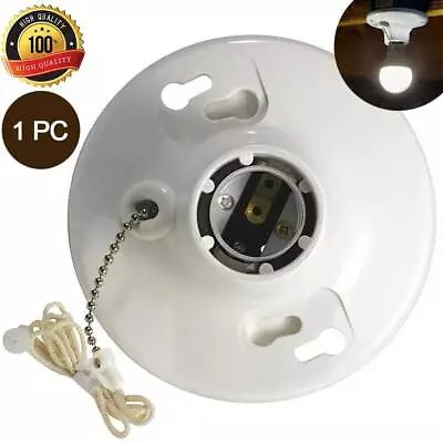 Light Bulb Socket Outlet Adapter Lampholder With Pull Chain Lamp Holder & Screws • $11.59