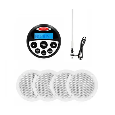£98.99 • Buy Boat Radio Bluetooth Audio Receiver + 2 Pairs 4 Inch Waterproof Speaker+ Antenna