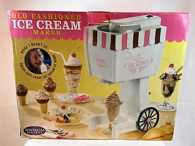 Rare Vintage Nostalgia Electric Old Fashion Ice Cream Maker Cart New • $70