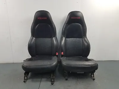 2002 Chevy Corvette C5 Z06 Black Leather Bucket Seat Set #9430 O1 • $799.99