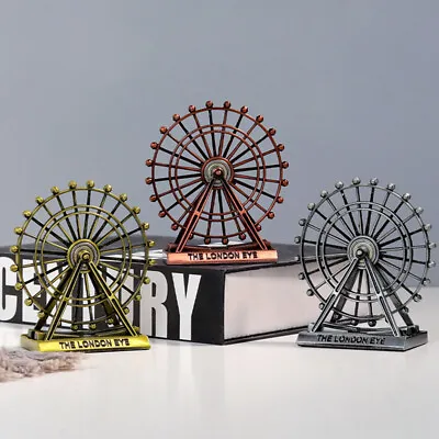 London Eye Ornament Art Figurine Retro Rotatable Ferris Wheel Model Handicr:da • £7.04