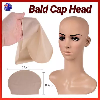 Bald Cap Head Fancy Fake Skinhead Baldy Old Man Wig Halloween Costume Party AU • $5.98