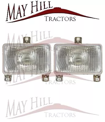 Headlamp Headlight Pair For Massey Ferguson 399 3050 3060 3065 3070 Tractor • £26.20