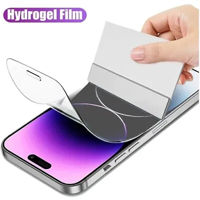 For IPhone 6 7 8 Plus X XR XS 12 13 14 15 Pro Max Hydrogel Film Screen Protector • £2.49