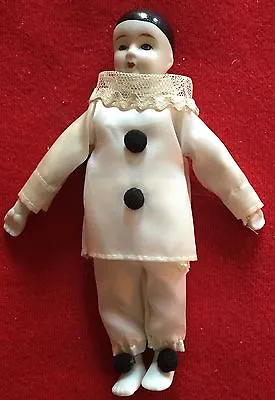 Vintage Pierrot Mime Pantomime Doll Commedia Dell'Arte Porcelain Face Hands Feet • $95