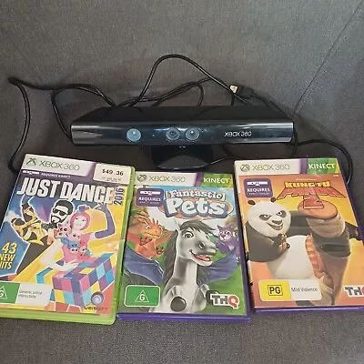 Xbox 360 Kinect Sensor + Games Bundle PAL  • $30