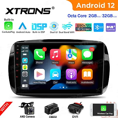 9  Android 12 HD Car Stereo Radio WIFI DAB+ For Mercedes-Benz Smart Fortwo 2015+ • $246.99