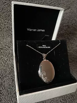 Warren James Real Sterling Silver Locket Necklace BNWT • £22