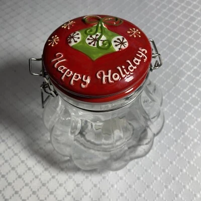 £16.95 • Buy Christmas Candy Dish With Lid, Glass Candy Jar For Candy Buffet, Harry & David