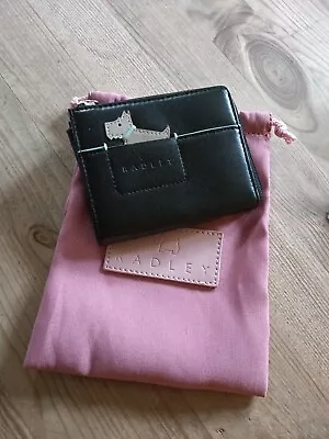 Radley Wallet Card Holder Zipped Cute Black 3.5 X2.75  High With Original Pouch • £25