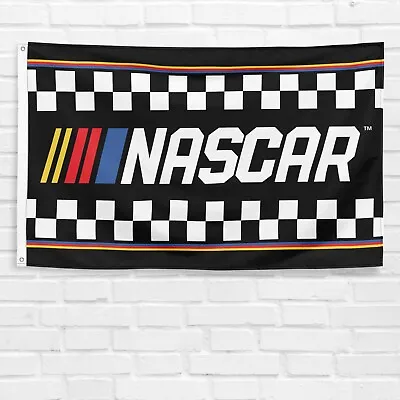 For NASCAR Checkered 3x5 Ft Banner Vintage Car Racing Wall Sign Gift Flag • $13.99