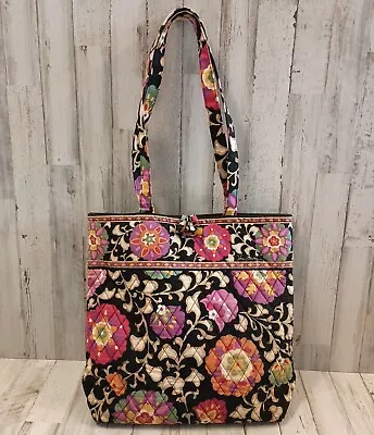 Vera Bradley Suzani Tote Bag Large Floral Cotton 11  X 13  X 4  Retired 2011  • $25