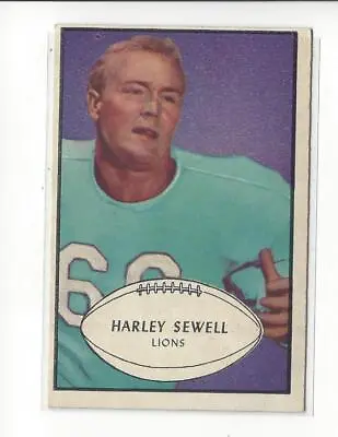 1953 Bowman #58 Harley Sewell RC Lions SP - VG-EX • $12.50