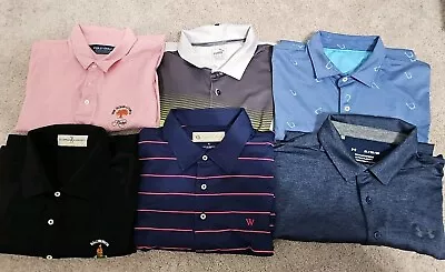 Lot Of 6 Puma Johnnie O Donald Ross Golf Polo Shirts Mens Size XL  • $99.99