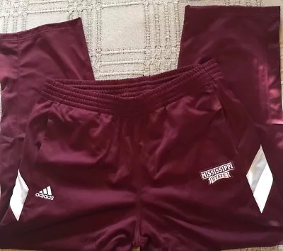 New Ncaa Mississippi State Bulldogs Adidas Anthem Sweatpants Size XL • $34.99