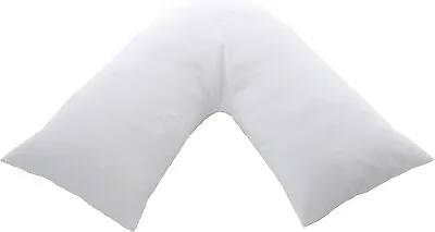 V-Shaped Pillow Extra Cushioning Support For Head Neck & Back • £12.99