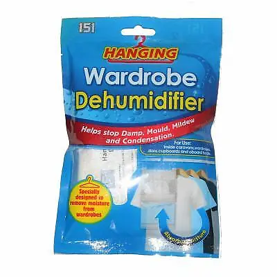 151 Hanging Wardrobe Dehumidifier Multicolour 450ml 15111134-24 • £6.59