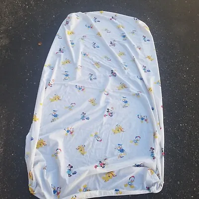 Vintage 70s Mickey Mouse Club Twin Fitted Sheet Walt Disney Productions • $64.99