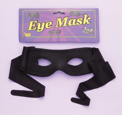 $6.88 • Buy Black Eye Mask Adult Mens Bandit Lone Ranger Zorro Halloween Costume Fancy Dress