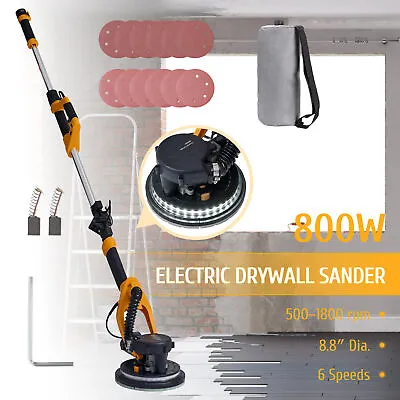 Electric Drywall Sander Variable Adjustable Speed Sanding Pad W/ LED Light • $98.99